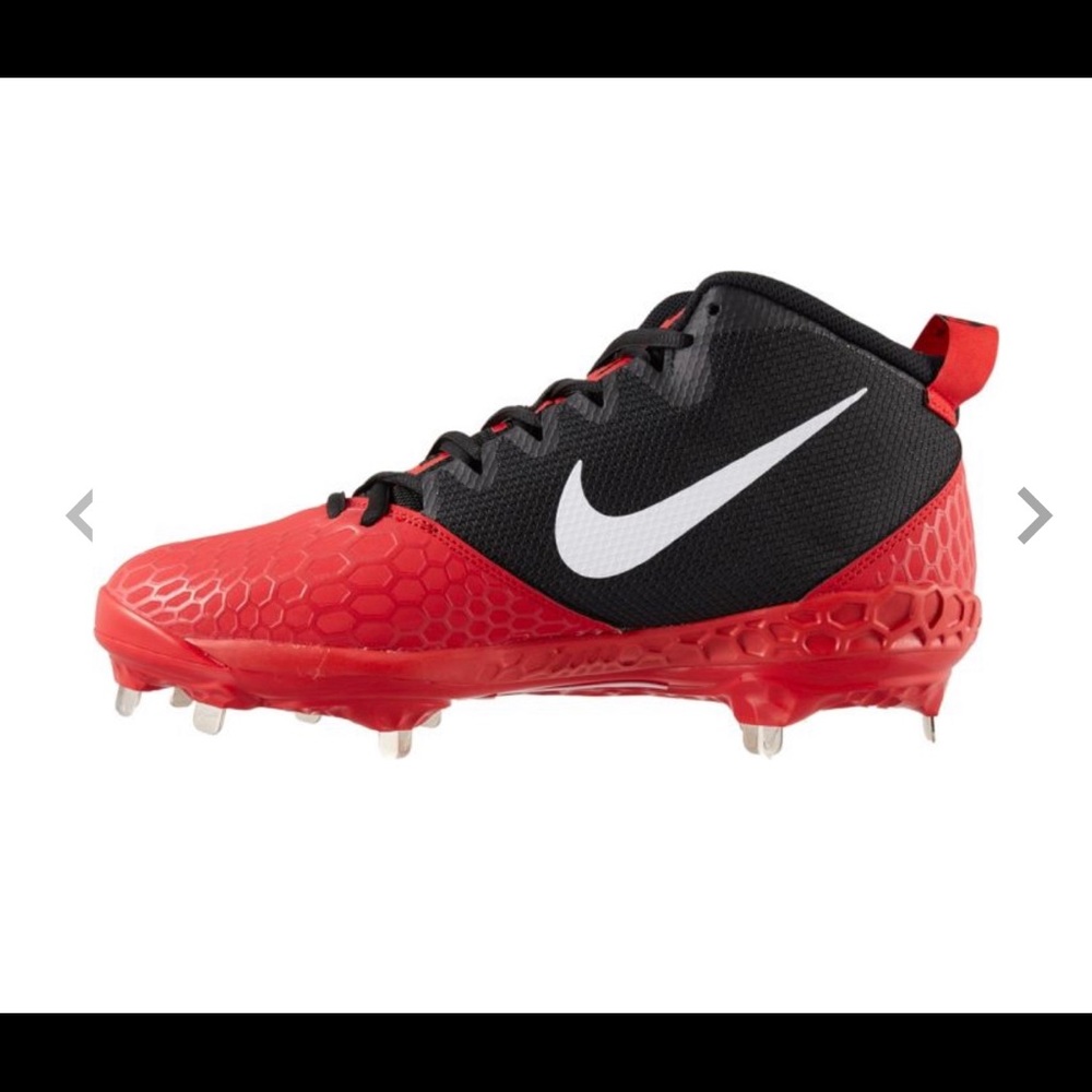 Nike Force Zoom Trout 5 Baseball Cleats Red Metal - Picture 3 of 6